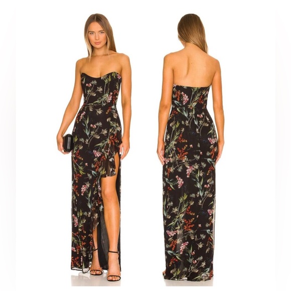 Katie May Dresses & Skirts - Katie May Baby Cakes Gown in Black Floral size Small NWT